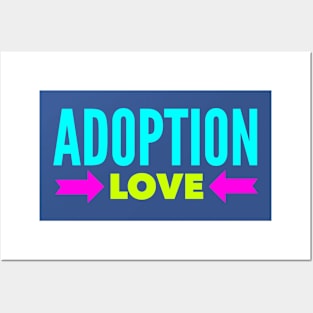 Adoption Love (Colorful Font) Posters and Art